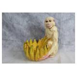 Vintage Marwal Ceramic Monkey Banana Holder, 12 Inches