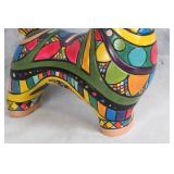 Colorful Hand-Painted Ceramic Horse Sculpture by Rose 1967