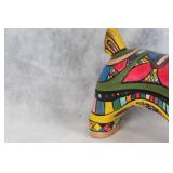 Colorful Hand-Painted Ceramic Horse Sculpture by Rose 1967