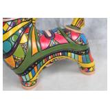Colorful Hand-Painted Ceramic Horse Sculpture by Rose 1967