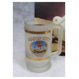 Harley-Davidson Hog Cookie Jar and Mason City Iowa Mug Set