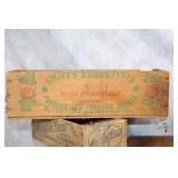Collection of 7 Vintage Cheese Boxes and Crates