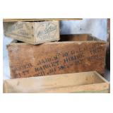 Collection of 7 Vintage Cheese Boxes and Crates