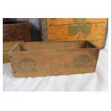 Collection of 7 Vintage Cheese Boxes and Crates
