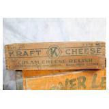 Collection of 7 Vintage Cheese Boxes and Crates