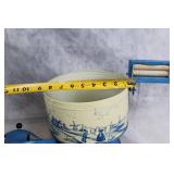 Vintage Dutch Windmill Bread Dough Maker with Roller