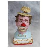 Ezra Brooks 1980 Liquor Bottle - Porcelain Clown Decanter