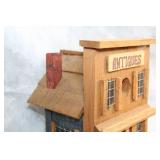 Set of 2 Decorative Wooden Birdhouses - Antiques Shop & Multi-Level Design