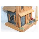 Set of 2 Decorative Wooden Birdhouses - Antiques Shop & Multi-Level Design