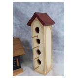 Set of 2 Decorative Wooden Birdhouses - Antiques Shop & Multi-Level Design