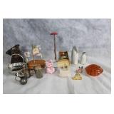 Assorted Collectibles Including Musical Carousel Horse and Hand-Painted Porcelain Bear