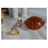 Assorted Collectibles Including Musical Carousel Horse and Hand-Painted Porcelain Bear