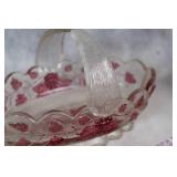 Set of 4 Decorative Glass and Ceramic Rose-Themed Vases and Dishes