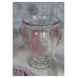 Set of 4 Decorative Glass and Ceramic Rose-Themed Vases and Dishes