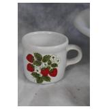 Vintage Strawberry-Themed Porcelain Tea Set Collection