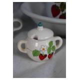 Vintage Strawberry-Themed Porcelain Tea Set Collection