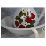 Vintage Strawberry-Themed Porcelain Tea Set Collection