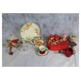 Collection of Strawberry-Themed Franciscan Dinnerware and Figurines