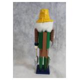 15-Inch Fisherman Nutcracker with Fishing Rod and Fish Decor