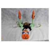 Assorted Halloween Decor Set with Glass Pitchers and Beanie Baby