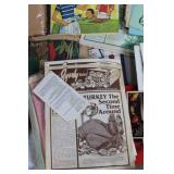 Collection of Vintage and Modern Cookbooks and Recipe Clippings