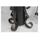 Vintage Iron Oil Lamp with Protective Holder