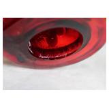 Handmade Fenton Glass Collection: 1 Bowl and 2 Candle Holders