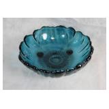 Handmade Fenton Glass Collection: 1 Bowl and 2 Candle Holders