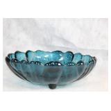 Handmade Fenton Glass Collection: 1 Bowl and 2 Candle Holders