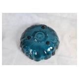 Handmade Fenton Glass Collection: 1 Bowl and 2 Candle Holders