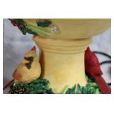 Christmas Bird Bath Fountain with Holiday Decor