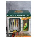Rapala Collector Series Mug with Lures and Fishing Reel Set