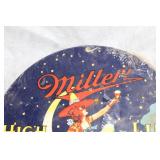 Miller High Life Porcelain Advertising Sign