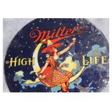 Miller High Life Porcelain Advertising Sign