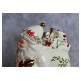Holiday Santa Cookie Jar with Gift-Laden Bag
