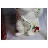 Holiday Santa Cookie Jar with Gift-Laden Bag