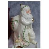 Holiday Santa Cookie Jar with Gift-Laden Bag
