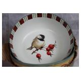 Lenox Winter Greetings Everyday Chickadee Bowls Set