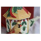Lenox Winter Greetings Chickadee Sugar Bowl and Teapot Set
