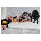 Group of Annalee Halloween Dolls and Figurines
