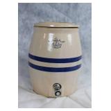 Vintage 2-Gallon Stoneware Crock Dispenser with Lid and Spigot