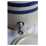 Vintage 2-Gallon Stoneware Crock Dispenser with Lid and Spigot