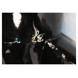 Swedish Handcrafted Black Dala Horse by Grannas with Floral Design