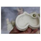 Assorted Easter Decorations Set with Ceramic Figures and Decorative Eggs