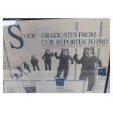 Framed Star Tribune "Scoop Graduates" Vintage Newspaper Display