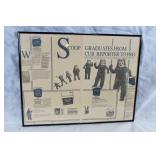 Framed Star Tribune "Scoop Graduates" Vintage Newspaper Display