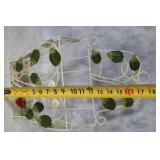 Decorative Strawberry-Themed Basket, Bowl, and Candle Holder Set