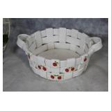 Decorative Strawberry-Themed Basket, Bowl, and Candle Holder Set
