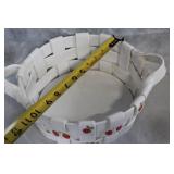 Decorative Strawberry-Themed Basket, Bowl, and Candle Holder Set