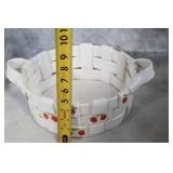 Decorative Strawberry-Themed Basket, Bowl, and Candle Holder Set